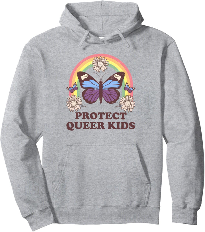 Protect Queer Kids Protect Trans Kids LGBTQ Pride Month Pullover Hoodie