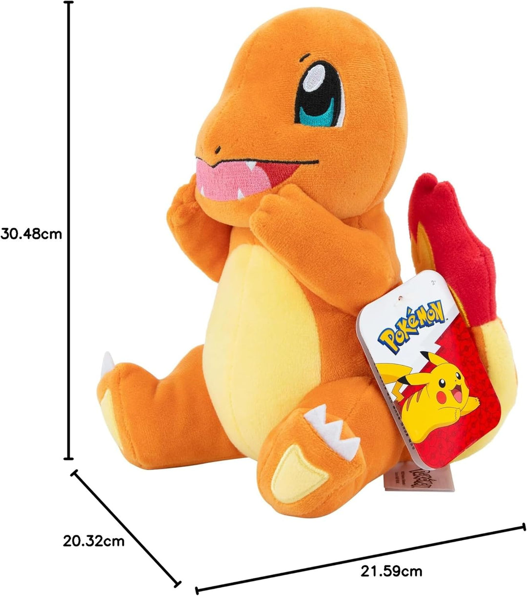 Pokémon PKW3082-20cm Plüsch - Glumanda, offizielles Plüsch 20cm Glumanda, 20cm Glumanda
