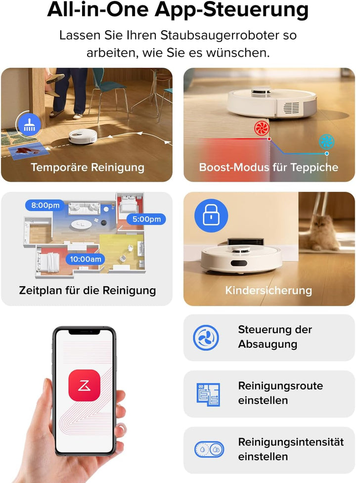 roborock Q7 L5 Saugroboter, Dual Anti-Tangle System, 8.000 Pa HyperForce Saugkraft, Präzise Navigati