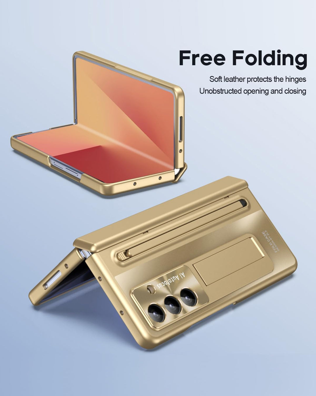 Miimall Kompatibel mit Samsung Galaxy Z Fold 7 Hülle mit S-Pen & Stifthalter, [Eingebauter Displaysc