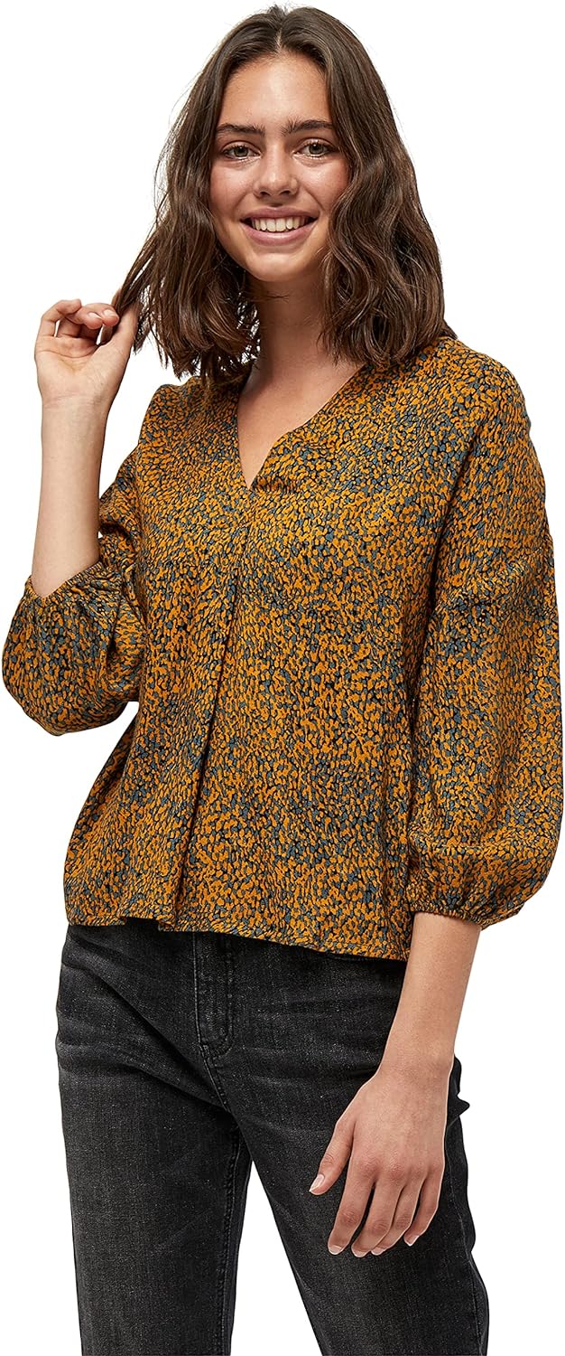 Desires ,Women's ,Gebbi Long Sleeve Top, 5835P BUCKETHORN BROWN PR ,L