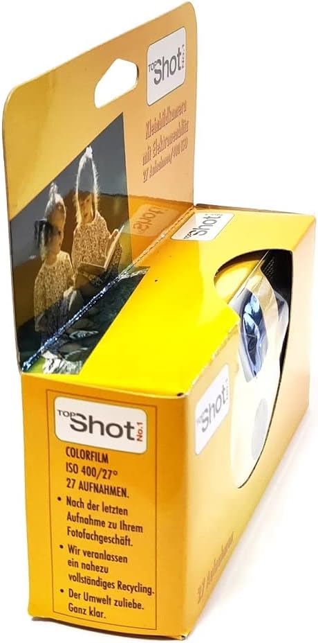 2 x 1A PHOTO PORST Einwegkamera Topshot gelb/Hochzeitskamera/Partykamera (je 27 Aufnahmen, 2er Pack)