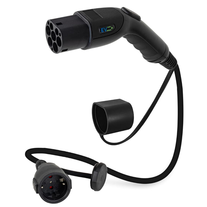 EV + Adapter für Elektrofahrzeug Ladekabel - Typ 2 IEC 62196 auf Schuko Stecker Ladegerätadapter - 1