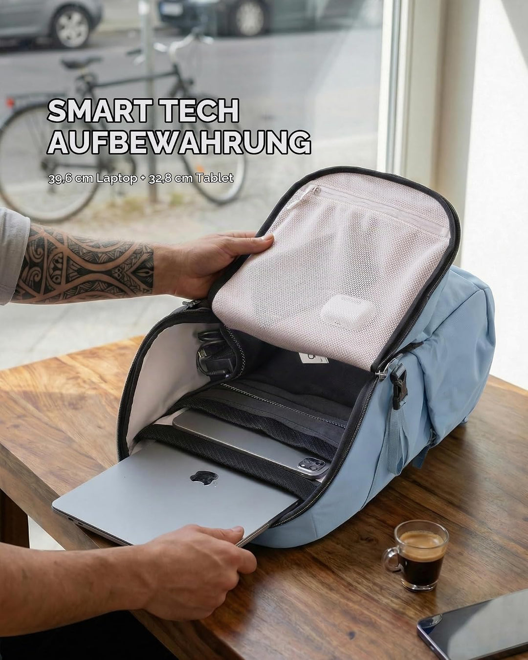Tolaccea Reiserucksack Handgepäck Flugzeug 30L - Business Rucksack mit 15,6 Zoll Laptopfach, Arbeits