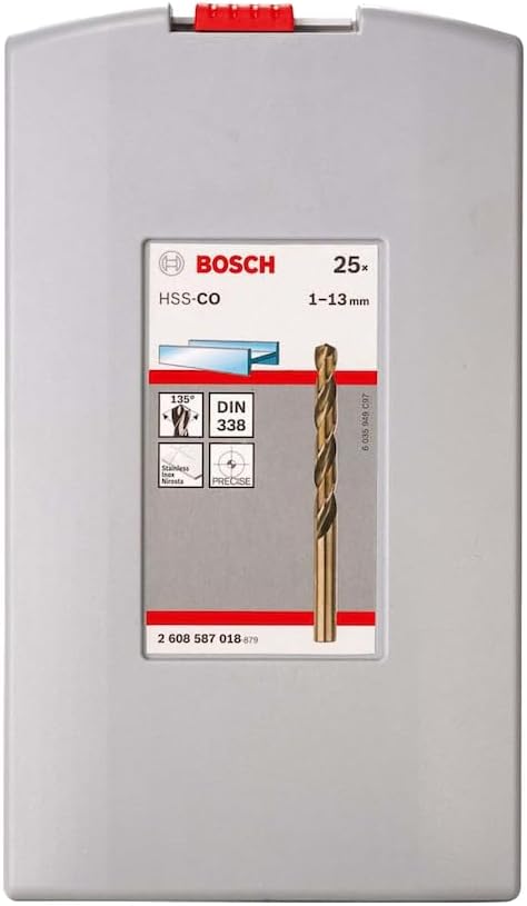 Bosch Professional 25tlg. Metallbohrer-Set HSS-Cobalt ProBox (für Edelstahl, Zubehör Bohrschrauber)