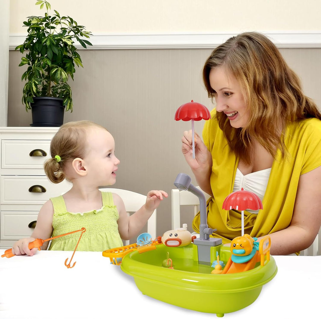 Spülbecken Spielzeug Kinder Spielspüle,kinderwaschbecken Küchenspüle Spielzeug Set Mit Angelspiel Sc