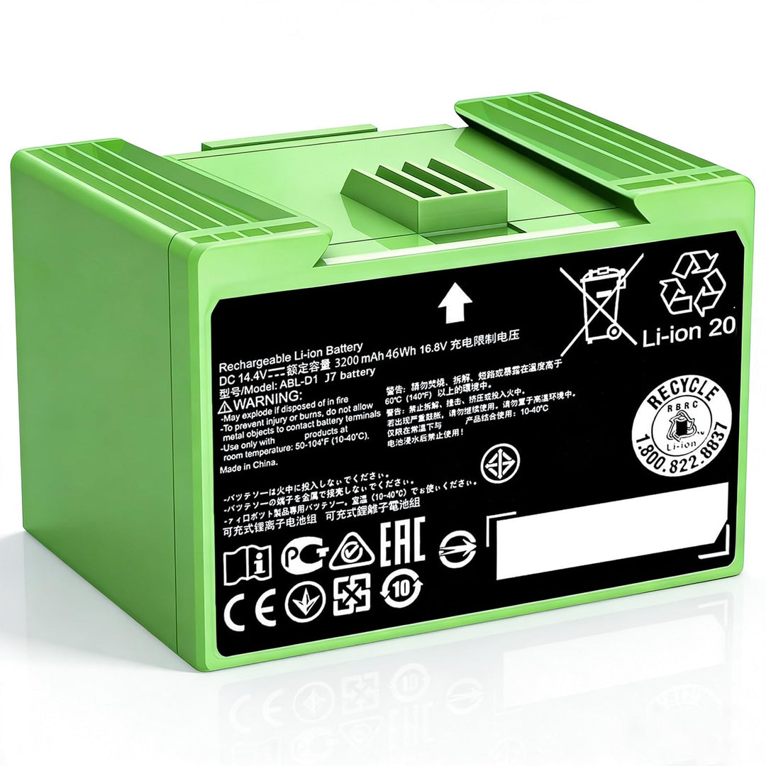 3200mAh Akku für iRobot Roomba i, j und e Serie – Ersatzbatterie ABL-D1, Kompatibel mit i7 i7+ j7 j7