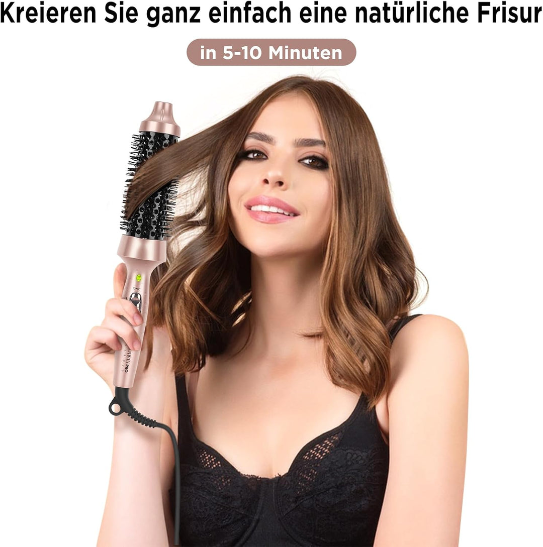 PARWIN PRO BEAUTY Thermal Brush Lockenbürste 40mm mit Heizung Keramik Turmalin Glätteisen Lockenstab