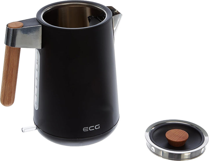 ECG RK 1768 Strix Timber Black 1.7 Liter Holz, Schwarz, 1.7 Liter Holz, Schwarz