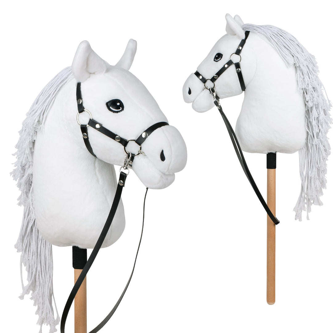 Pink Papaya Hobby Horse Mia, mit Halfter und Trense, Steckenpferd fürs Hobby Horsing, Pferd zum Reit