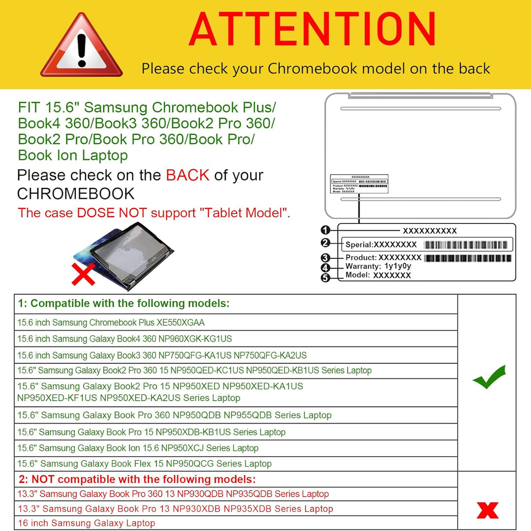Fintie Hülle für 15.6 Zoll Samsung Galaxy Book 3 360 /Galaxy Book 2 Pro 360 /Galaxy Book 2 Pro/Galax
