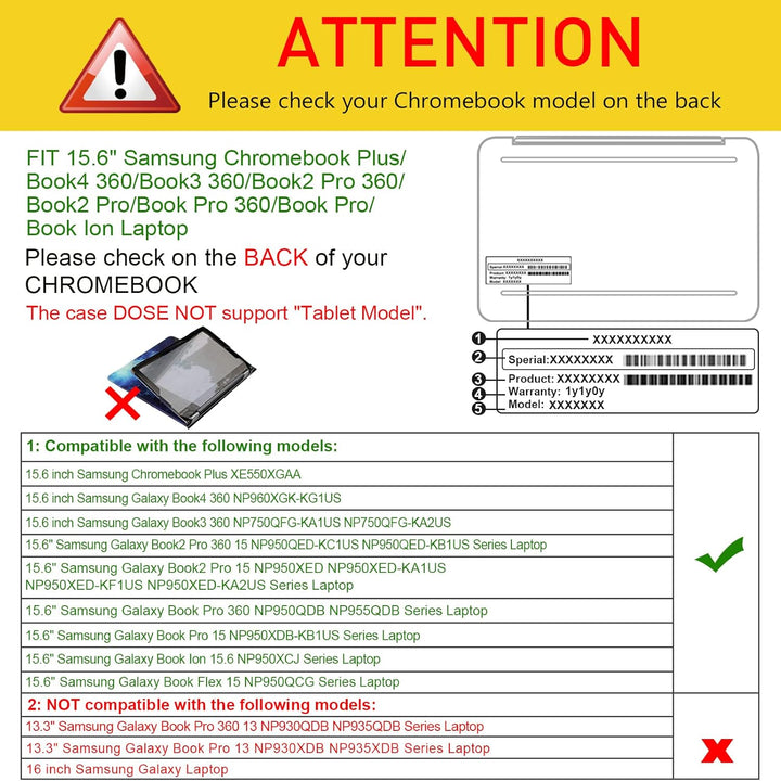 Fintie Hülle für 15.6 Zoll Samsung Galaxy Book 3 360 /Galaxy Book 2 Pro 360 /Galaxy Book 2 Pro/Galax