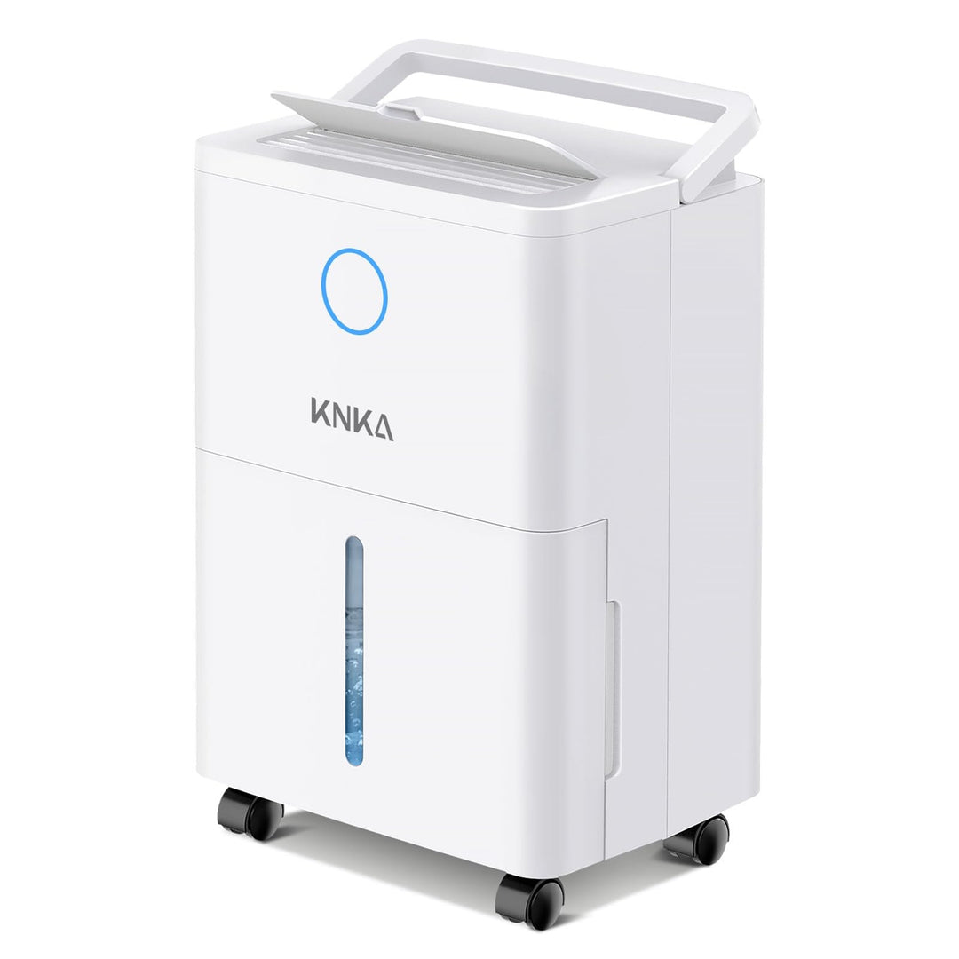 KNKA Luftentfeuchter, 9L/T, Leiser Luftentfeuchter Elektrisch, Raumentfeuchter mit Ablaufschlauch, A