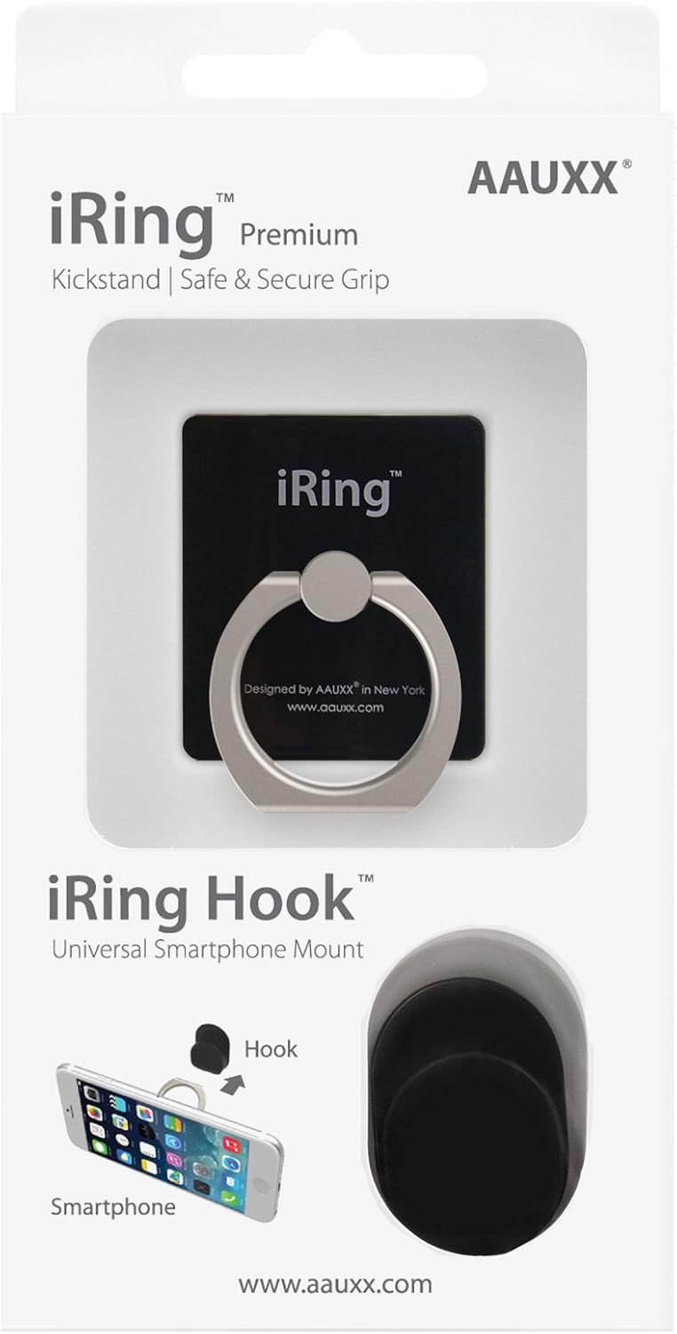 iRing Premium Style Ring, Smartphone-, Handy-Halterung, Haltegriff, Standfuss, Autohalterung, Selfie
