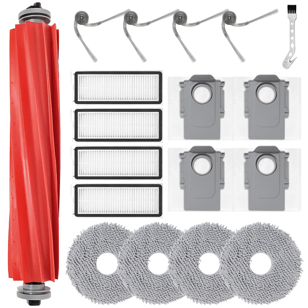 Zubehör Set für Roborock QV 35A / QV 35S / QR 798 / QR 598 Staubsauger Ersatzteil, 1 Hauptbürste,4 W