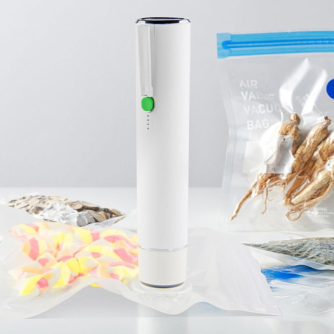 Vakuumiergerät Handheld, Vakuumierer Für Lebensmittel Mit 30 Vakuumbeuteln, 1200mAh Akku, Type-C Lad