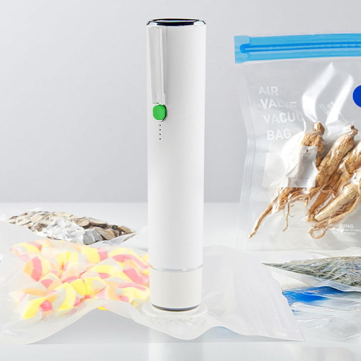 Vakuumiergerät Handheld, Vakuumierer Für Lebensmittel Mit 30 Vakuumbeuteln, 1200mAh Akku, Type-C Lad