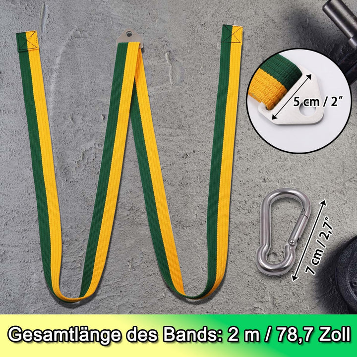 J Bryant Arm Wrestling Pronation Strap - 200cm strapazierfähiger, Rutschfester Gürtel mit Edelstahls