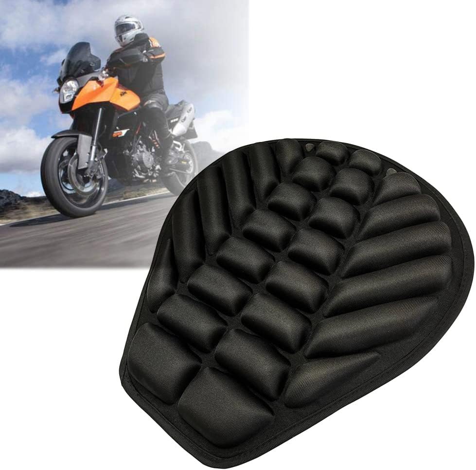Riloer 3D-Stossdämpfungs-Motorrad-Sitzkissen, druckentlastendes Schwamm-Motorrad-Sitzpolster, atmung