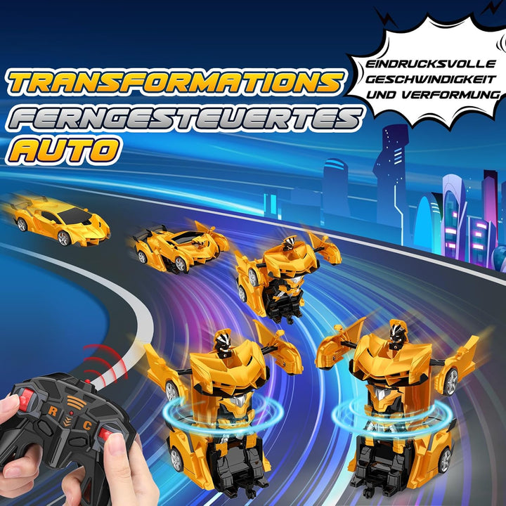 Braxel 2 in 1 Transforming Ferngesteuertes Auto Spielzeug ab 3-10 Jahre Junge Mädchen, 2,4GHz Robote