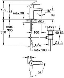 Grohe 2338720E Eurostyle Cosmopolitan, Badarmatur - Einhand-Waschtischbatterie, mit Zugstange, Energ