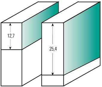 ENT 13500 Bündigfräser HW, Schaft (S) 8 mm, Durchmesser (D) 12,7 mm, NL 12,7 mm, Z3, SL 32 mm, GL 55