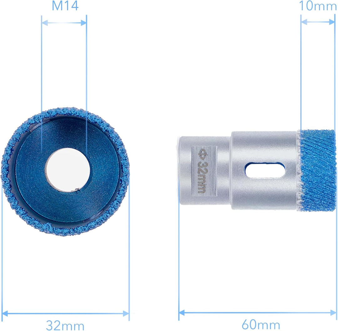 PRODIAMANT Matrix Fliesenbohrer ø 32mm PD-MATRIX Diamantbohrkrone für Fliesen Keramik Feinsteinzeug