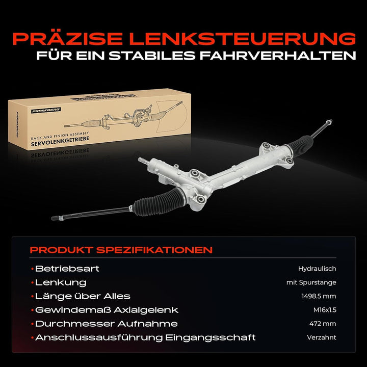 Frankberg Lenkgetriebe Servolenkgetriebe Hydraulisch für Linkslenker Kompatibel mit Sprinter 3,5-T B