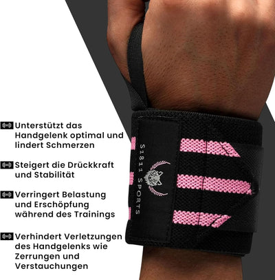 S1811 SPORTS Handgelenk Bandagen [Wrist Wraps] 45cm Handgelenkbandage für Fitness, Handgelenkstütze,