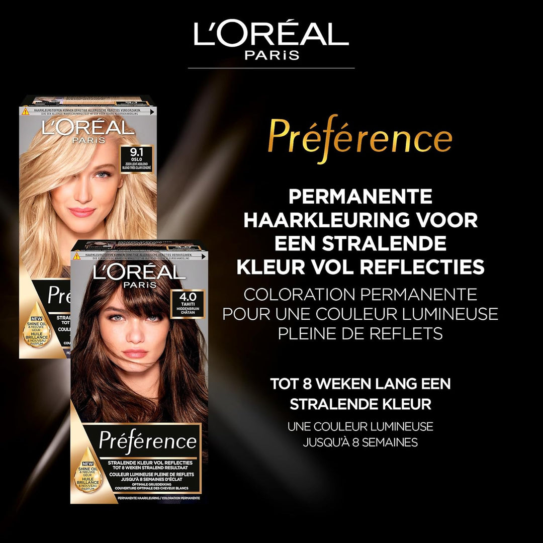 LOral Paris Prfrence 7 - Midden Blond - Haarverf met Color extender Mittelblond 1 g (1er Pack), Mitt