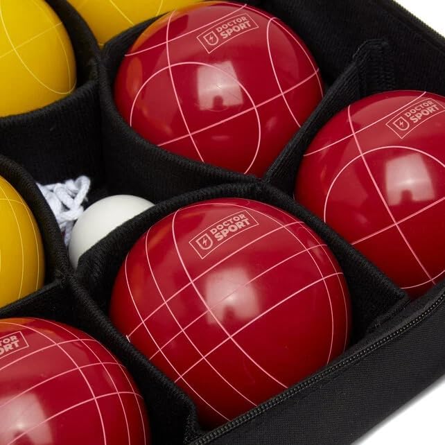 Bocce (Jeu de Boules) Pétanque - Profi 10 cm - 8 kg in ordentlicher Canvas Tasche - Premium Spiel -