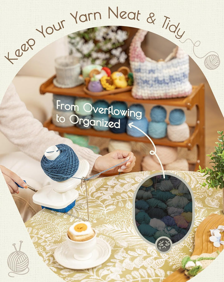 Adhafera Wollwickler, Einfach zu Installierender Garnwickler, Ein Guter Helfer Für Garnsammler, woll