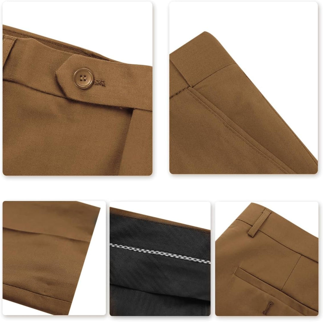 Allthemen Herrenanzug 2 Teilig Slim Fit Anzüge Business Hochzeitanzug für Männer L Khaki, L Khaki
