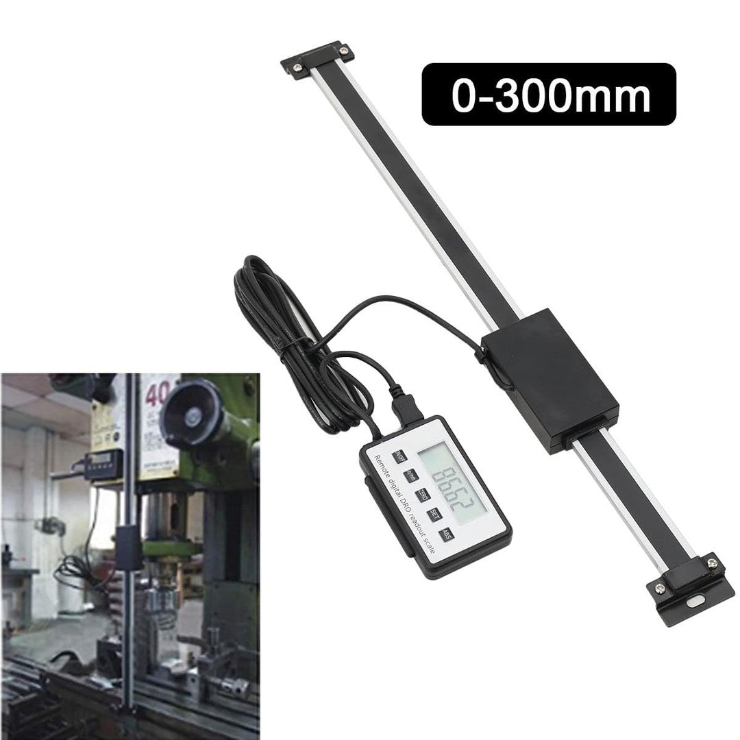 CDZHLTG Digitalanzeige Kit, 0–300 mm Digital Linearskala Anbaumessschieber Linearmassstab DRO Remote