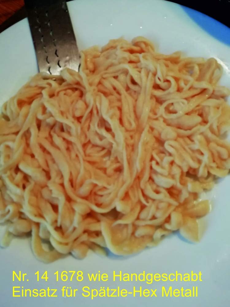 4 verschiedene Einsätze für ORIGINAL SPÄTZLE HEX METALL - ERWEITERUNG FÜR HANDGESCHABT/HAUSMACHER/RU