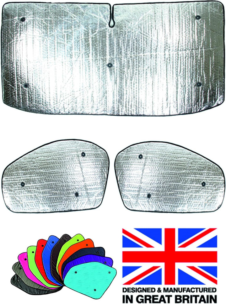Thermo-Jalousien Kombatibel Mit Renault Trafic (2000-2014)(Frontset) Rückenfarbe in Anthrazit, Rever