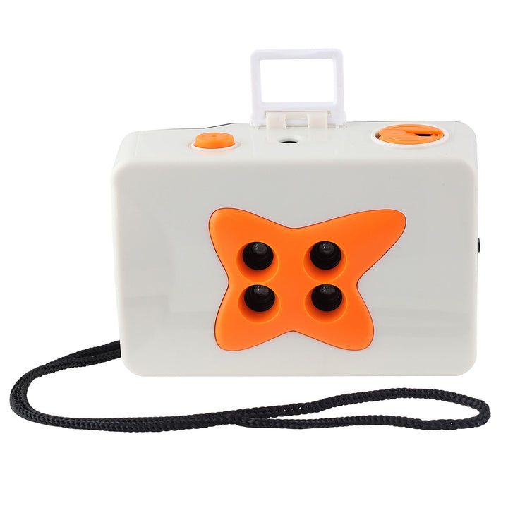 Freak Scene® 4 Linsen Stern Kamera - 35mm – Farbe: weiss/orange, Weiss/Orange