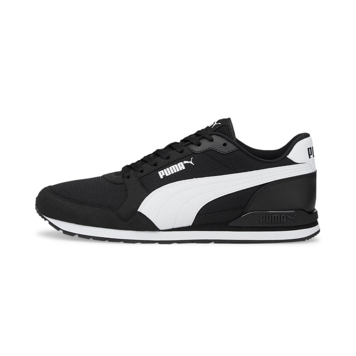 PUMA Unisex ST Runner v3 Mesh Sneaker, Black White, 40 EU