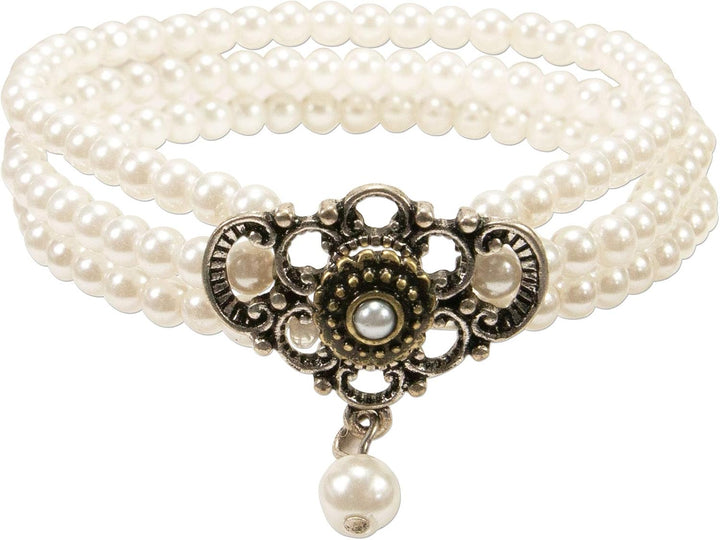 Alpenflüstern Trachtenschmuck-Set Perlen-Trachtenkette und Trachten-Armband Hedwig - Damen-Trachten-