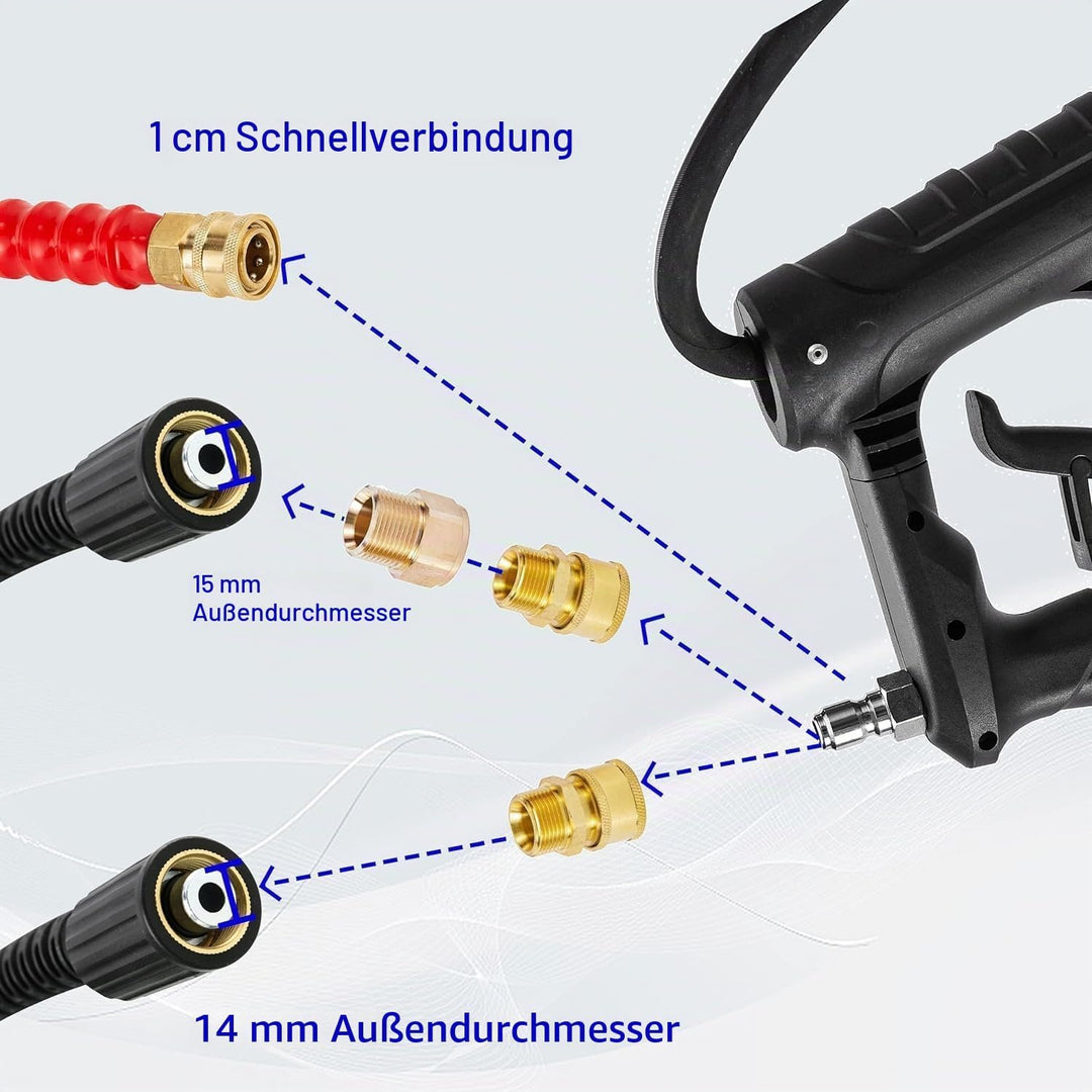M MINGLE Teleskop-Hochdruckreiniger-Zauberstab, 6 m, Aluminium, Hochleistungsreiniger, Teleskop-Sprü