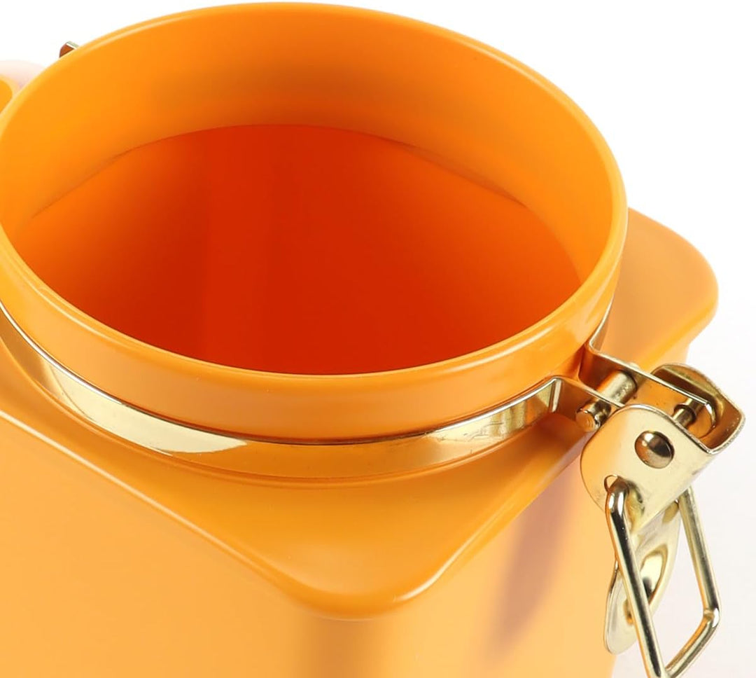 Ticha Luftdichte Kaffeedose mit Verriegelungsdeckel, stapelbares Aufbewahrungsglas für Bohnen, gemah
