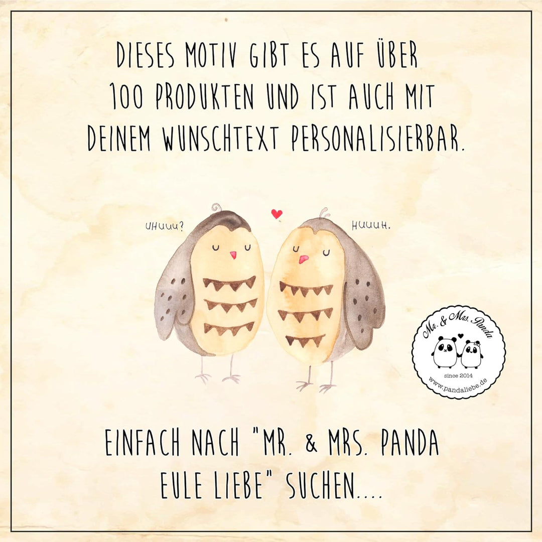 Mr. & Mrs. Panda Motiv WC Sitz Eule Liebe - Geschenk, Pärchen, Eule Deko, Toilettendeckel, Klodeckel