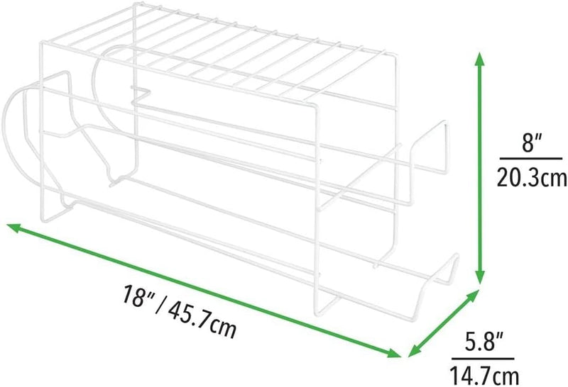 mDesign 2er-Set Regal für Lebensmittel – moderner Küchen Organizer für Getränkedosen und Konserven –