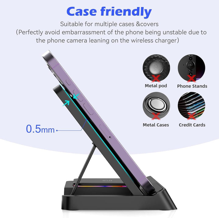 4 in 1 ladestation für iPhone und Watch Kabelloses Ladegerät 15W Faltbarer Induktive Wireless Charge