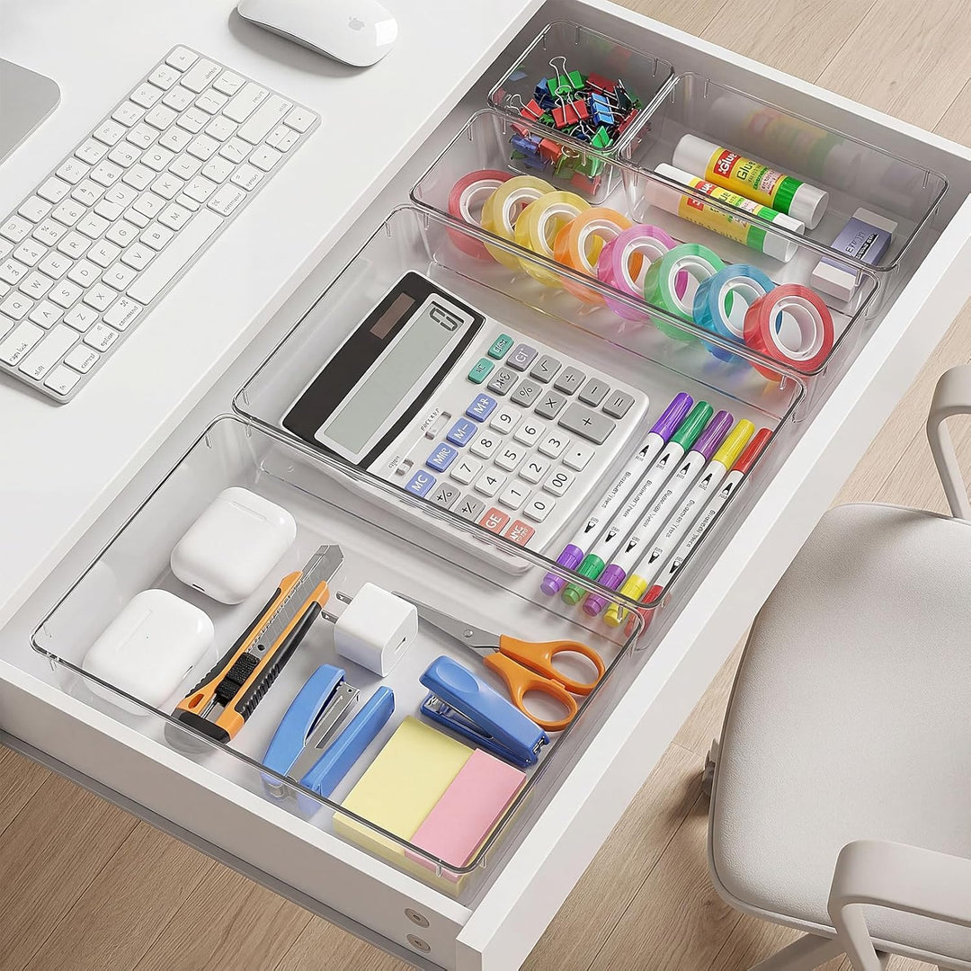 Radikor Schubladen Organizer -50 Stück Schminktisch Organizer in 4 Grössen, Drawer Organizer, Make U