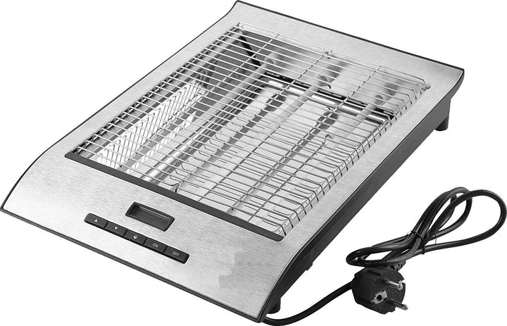 Exido 12140040 Flachtoaster mit Timer/Display Brötchen-Toaster, 700 Watt