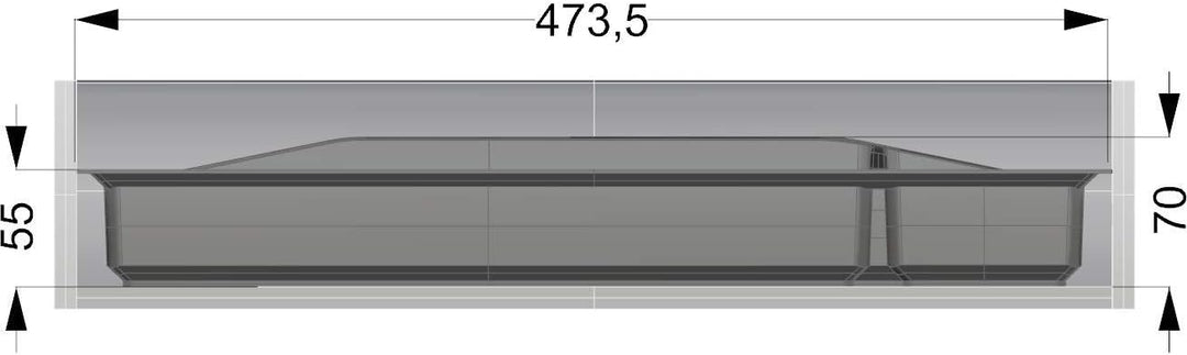 Generic Lana Solution Besteckeinsatz für 80er Schublade, 480,5 mm x 710 mm, anthrazit