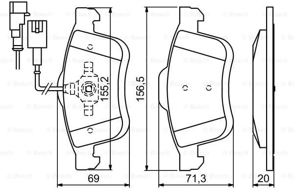 Bosch BP1376 Bremsbeläge - Vorderachse - ECE-R90 Zertifizierung - vier Bremsbeläge pro Set
