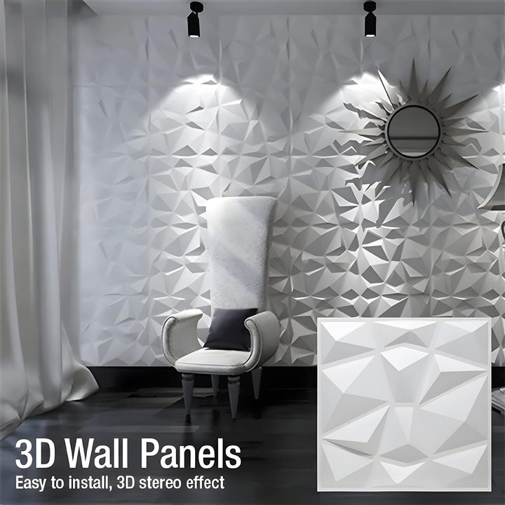 LeapBeast 3D Wandpaneele,Platten Paneele,POLYSTYROL MATERIAL 30 * 30cm Matt weiss, Dauerhaft, Nicht