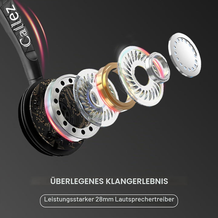 Callez USB Headset mit Mikrofon, PC Headset mit ENC Dual Noise Cancelling Mikrofon, USB Kopfhörer mi